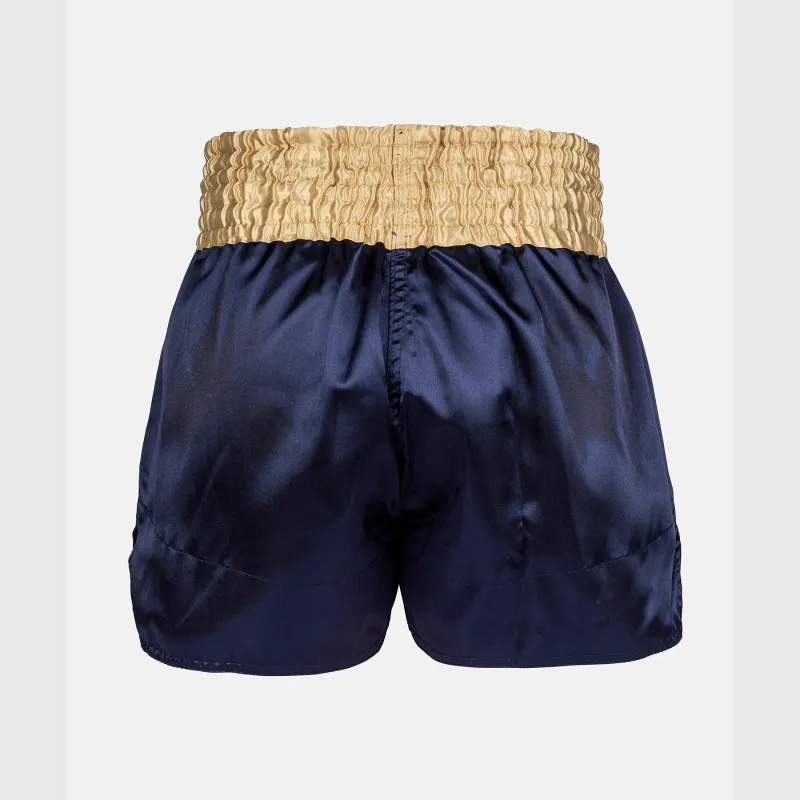 Venum Classic Muay Thai Shorts - Navy Blue/Gold - Image 3