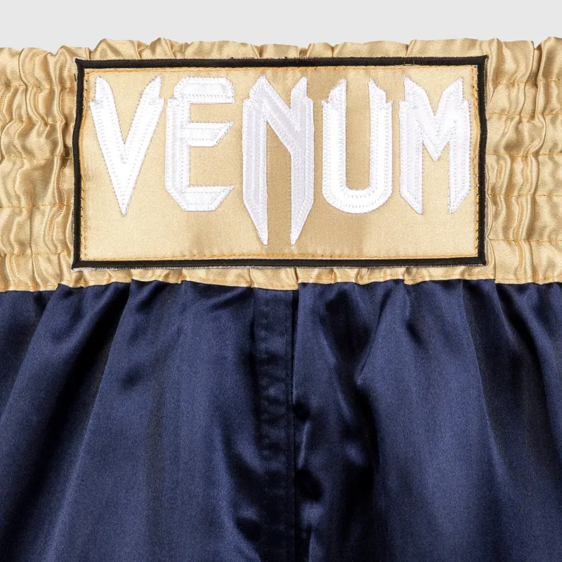 Venum Classic Muay Thai Shorts - Navy Blue/Gold - Image 4
