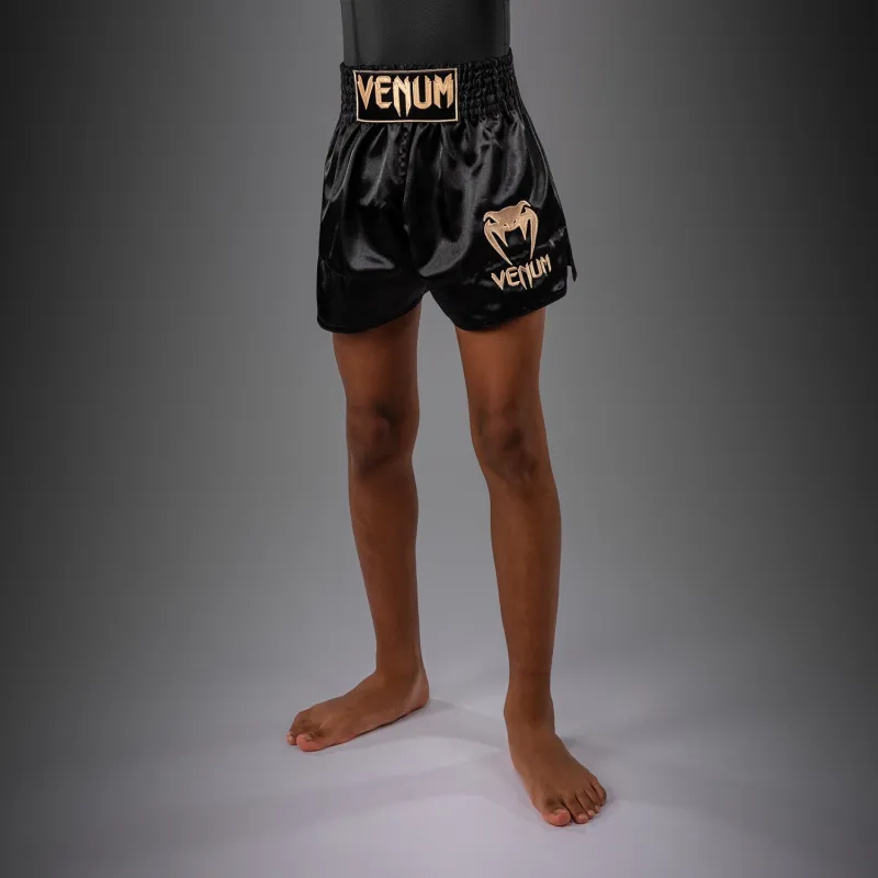 Venum Classic Muay Thai Shorts for Kids - Black/Gold