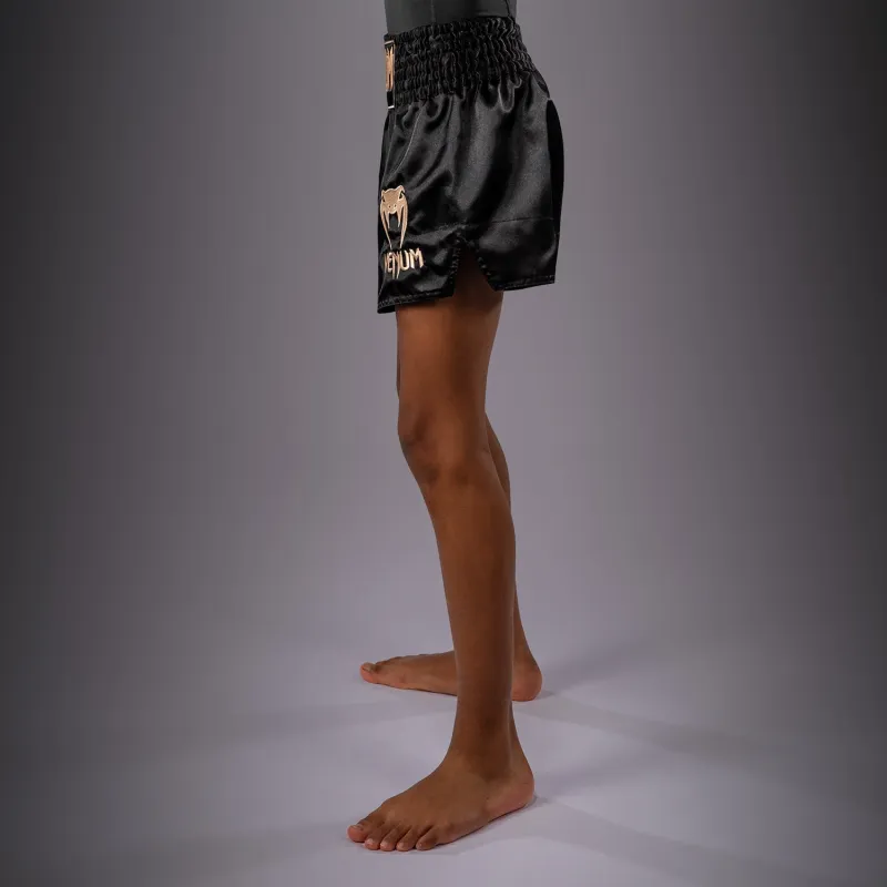 Venum Classic Muay Thai Shorts for Kids - Black/Gold - Image 3