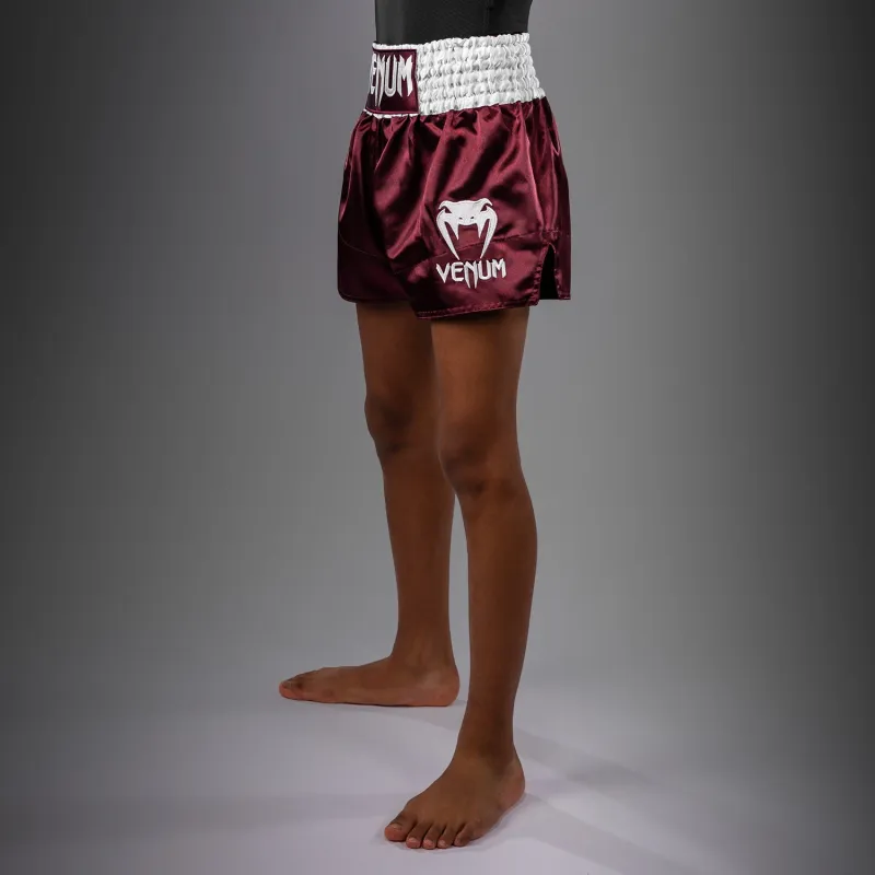 Venum Classic Muay Thai Shorts for Kids - Burgundy - Image 2