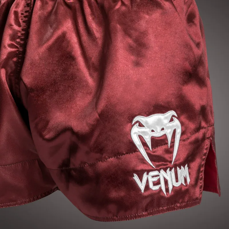 Venum Classic Muay Thaï Short - Burgundy/Gold/White - Image 5