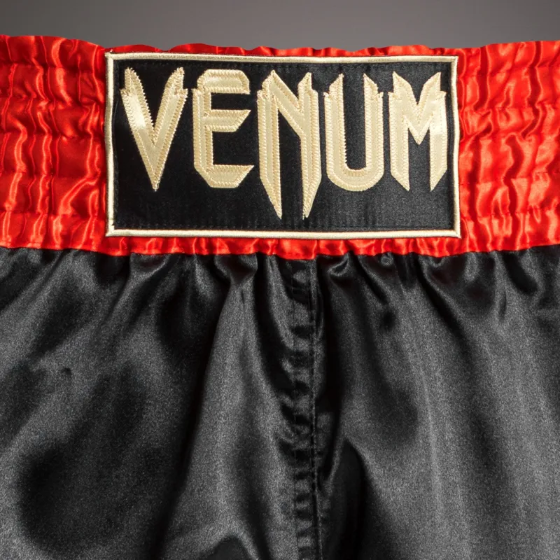 Venum Classic Muay Thaï Short Red/Black/Gold - Image 5