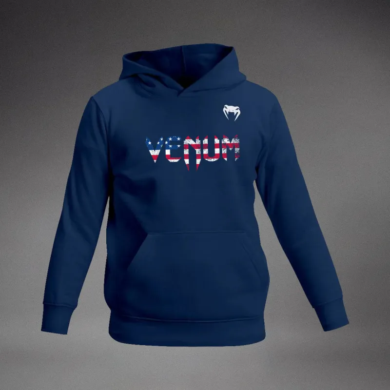 Venum Classic USA Kids Hoodie - Navy Blue/White