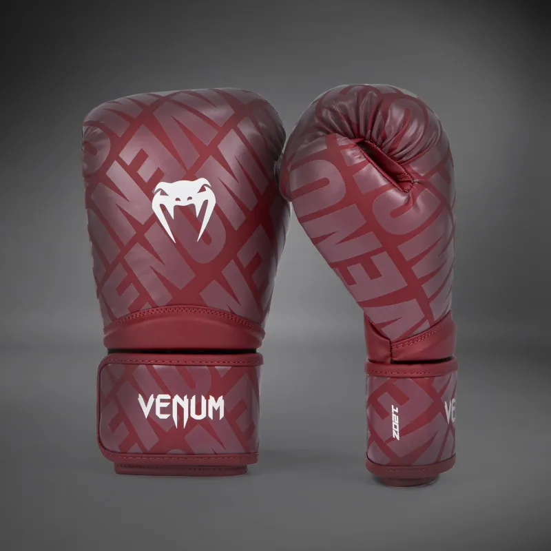 Venum Contender 1.5 XT Boxing Gloves Burgundy/White - Image 2