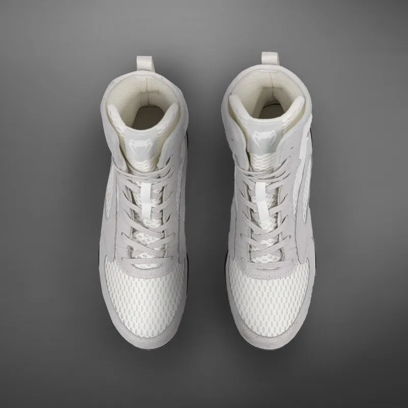 Venum Contender Boxing Shoes - White/Grey - Image 3