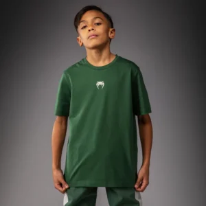 Venum Contender T-Shirt for Kids – Forest Green/ Off White