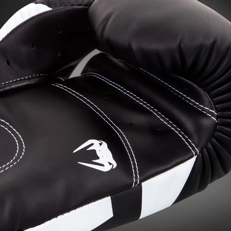Venum Elite Boxing Gloves - Black/White - Image 3