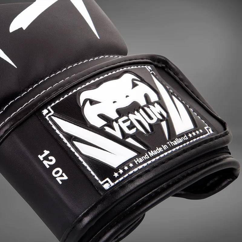 Venum Elite Boxing Gloves - Black/White - Image 4