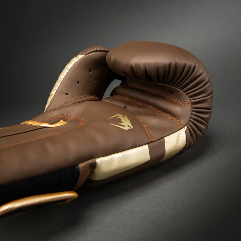 Venum Elite Boxing Gloves - Dark Brown - Image 3