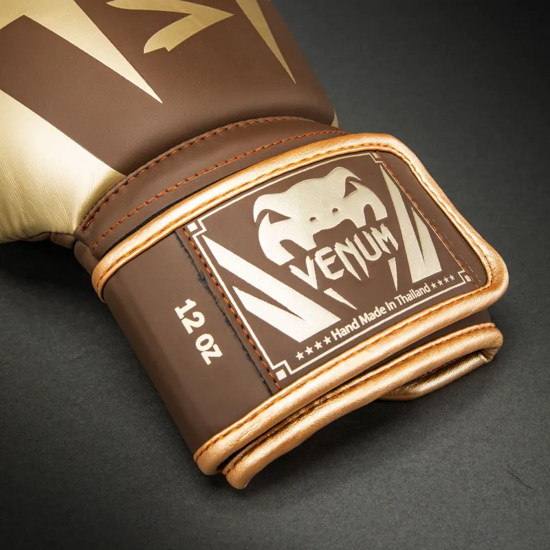 Venum Elite Boxing Gloves - Dark Brown - Image 4