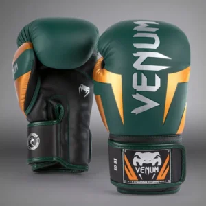 Venum Elite Boxing Gloves - Green/Bronze/Silver