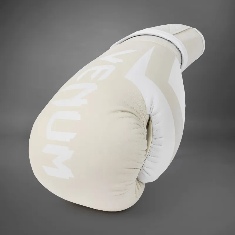 Venum Elite Boxing Gloves - White/Ivory - Image 3