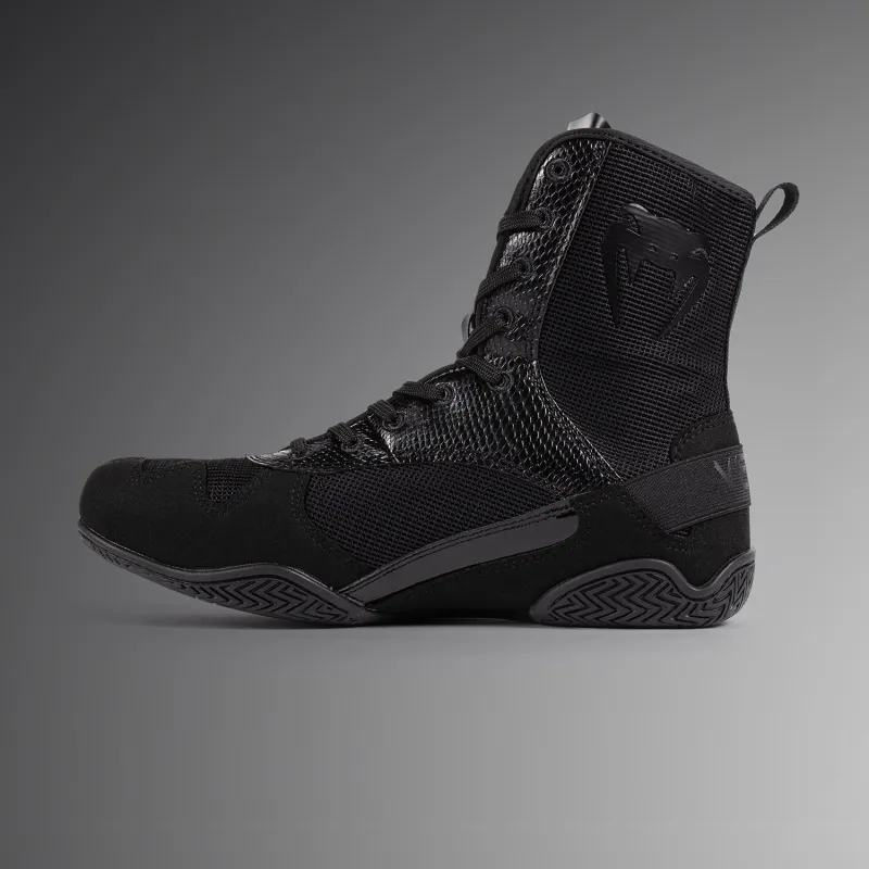 Venum Elite Boxing Shoes - Black - Image 3
