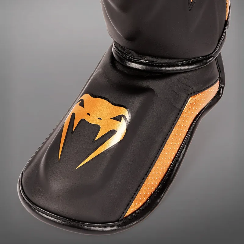 Venum Elite Evo Shinguards - Black/Bronze - Image 5