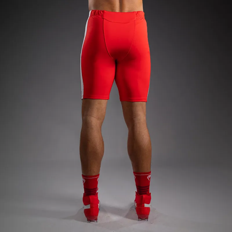 Venum Elite Football Compression Shorts - Red - Image 4