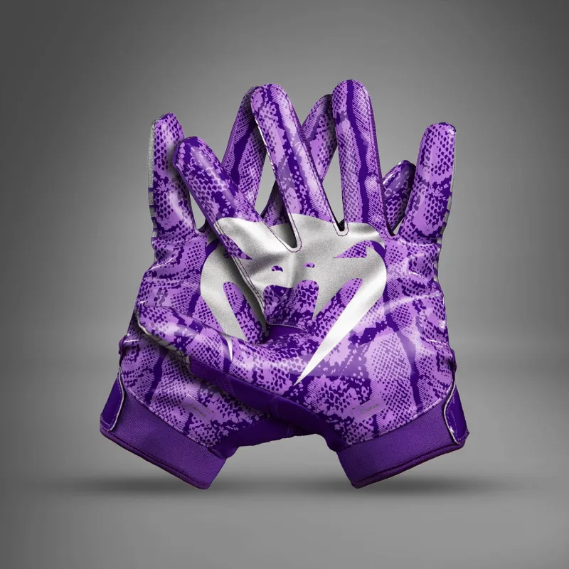 Venum Elite Football Gloves - Purple/Silver - Image 5