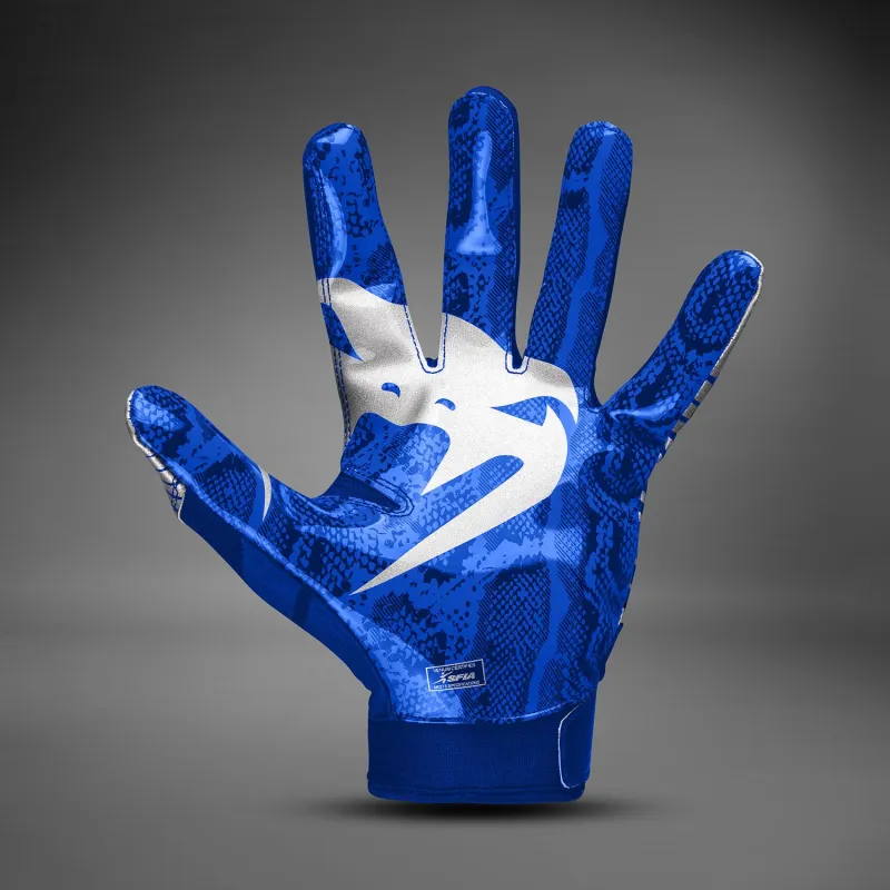 Venum Elite Football Gloves - Royal Blue/Silver - Image 3