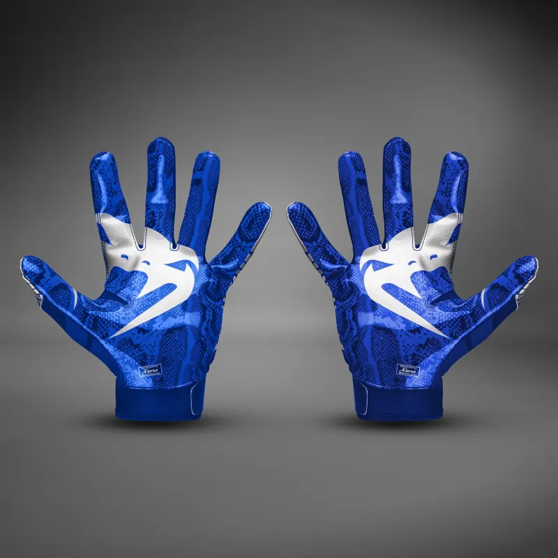 Venum Elite Football Gloves - Royal Blue/Silver - Image 5