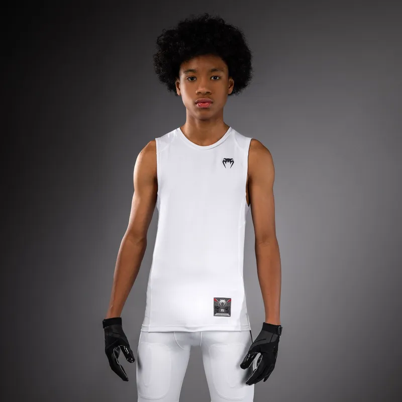 Venum Elite Kids Football Sleeveless Compression Jersey - White
