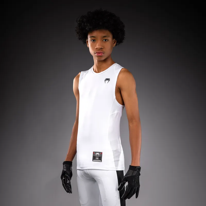 Venum Elite Kids Football Sleeveless Compression Jersey - White - Image 2