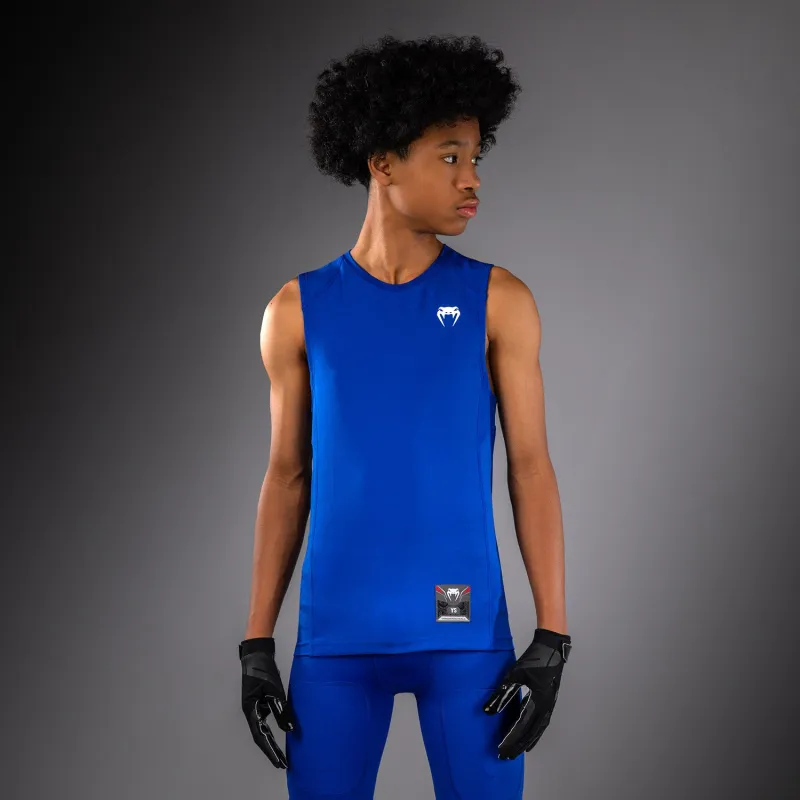 Venum Elite Kids Football Sleeveless Compression Jersey - Royal Blue