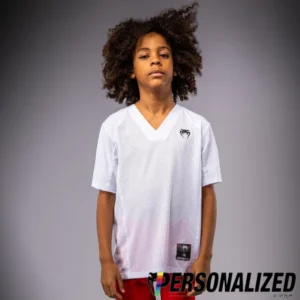 Venum Elite Kids Personalized Football Short Sleeve Jersey - White