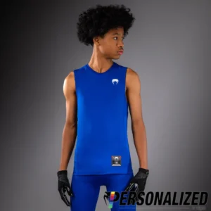 Venum Elite Kids Personalized Football Sleeveless Compression Jersey - Royal Blue