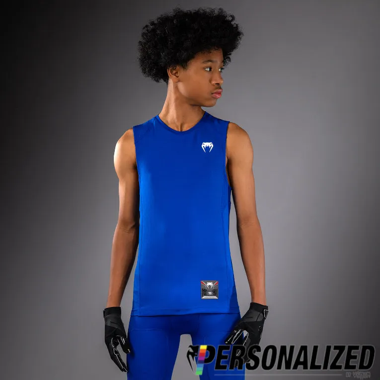 Venum Elite Kids Personalized Football Sleeveless Compression Jersey - Royal Blue