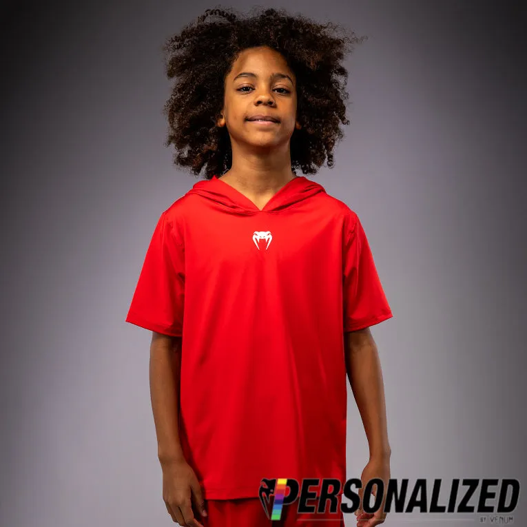 Venum Elite Kids Personalized Short Sleeve Dry-Tech Hoodie - Red