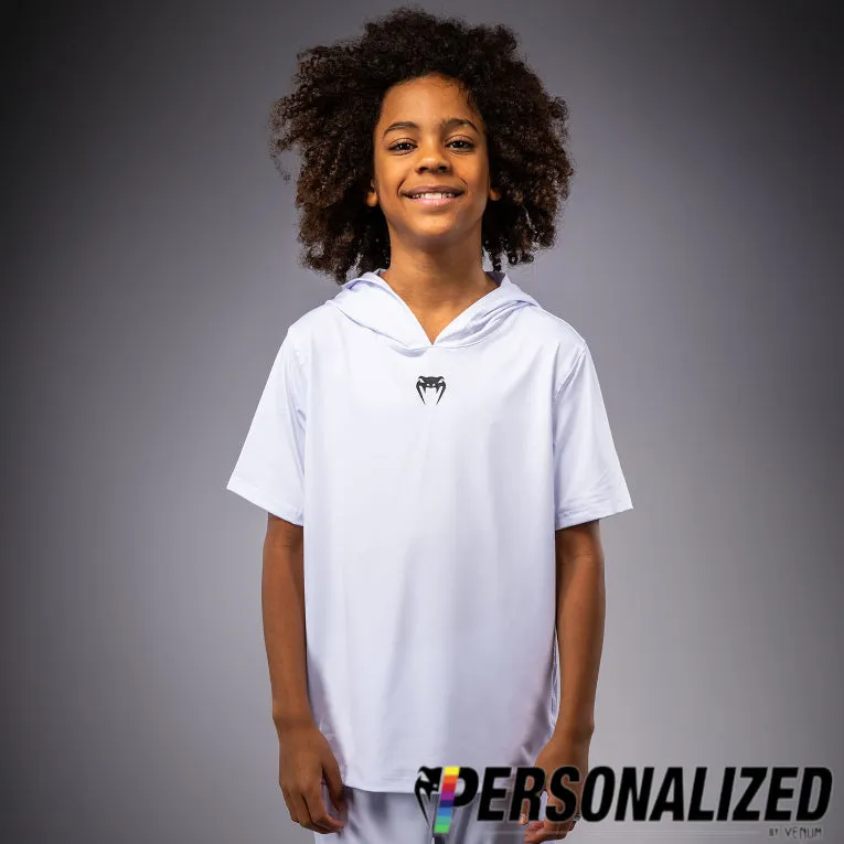 Venum Elite Kids Personalized Short Sleeve Dry-Tech Hoodie - White