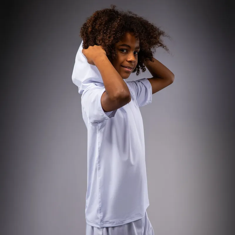 Venum Elite Kids Personalized Short Sleeve Dry-Tech Hoodie - White - Image 5
