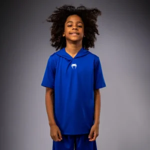 Venum Elite Kids Short Sleeve Dry-Tech Hoodie - Royal Blue
