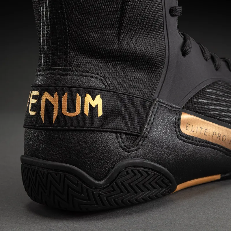 Venum Elite Neo Boxing Shoes - Black/Gold - Image 5