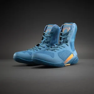 Venum Elite Neo Boxing Shoes - Steel Blue/Orange