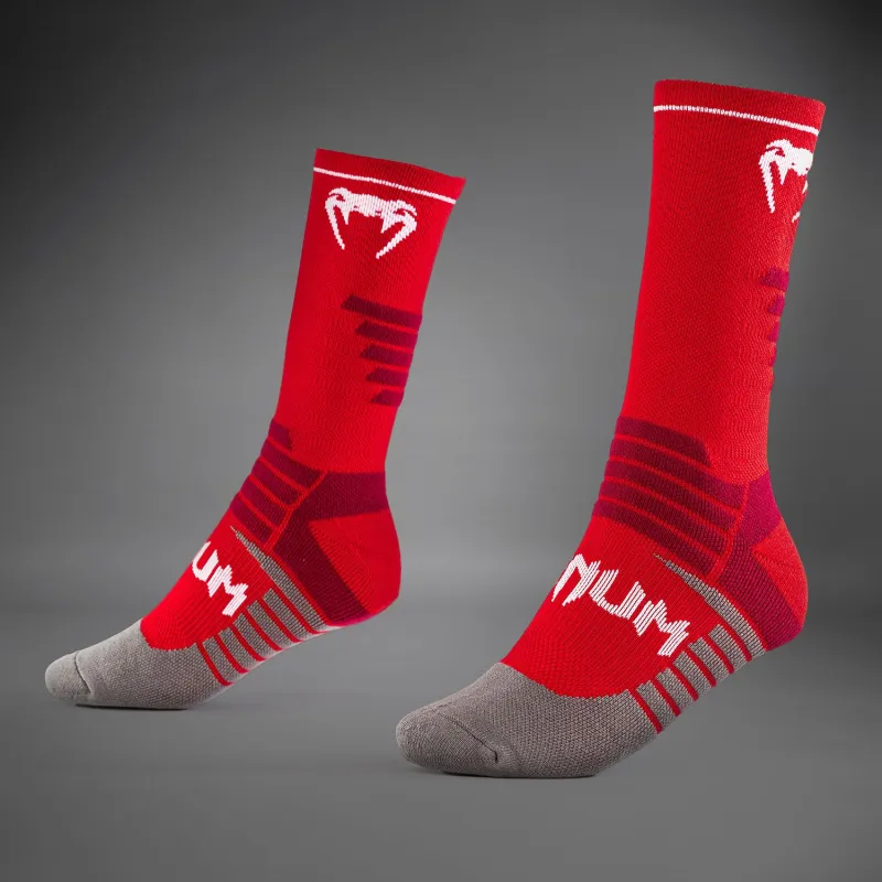 Venum Elite Performance Crew Socks - Red/White