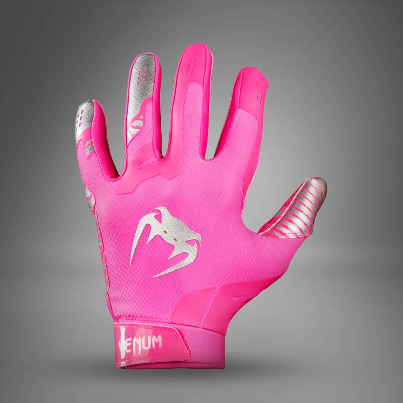 Venum Elite Personalized Football Gloves - Neon Pink/Silver - Image 2