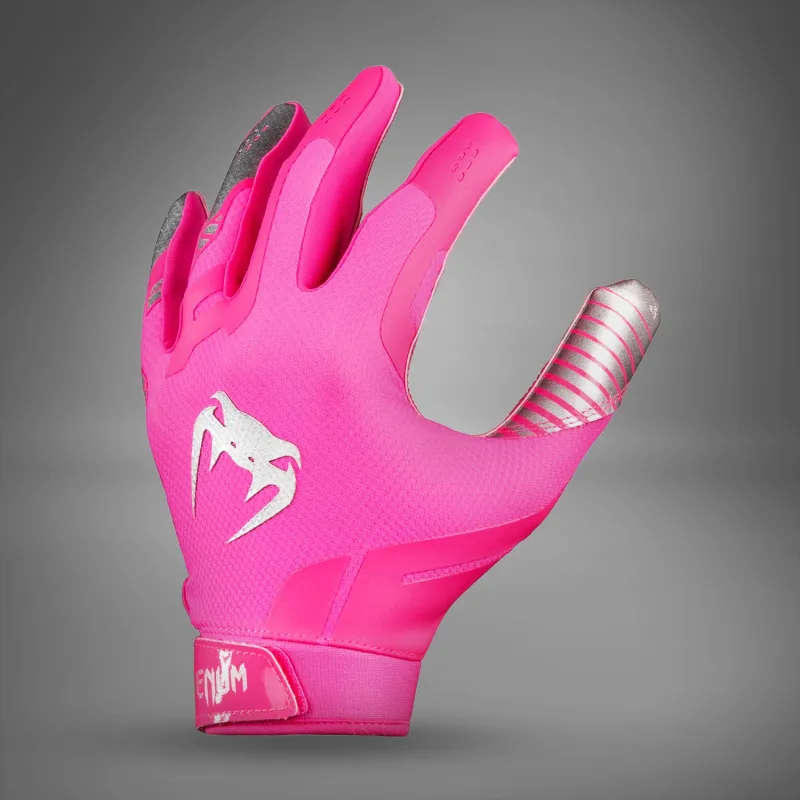 Venum Elite Personalized Football Gloves - Neon Pink/Silver - Image 3