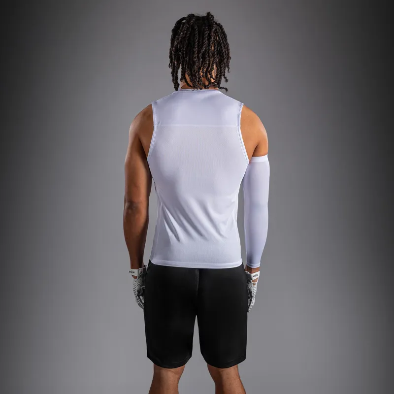 Venum Elite Personalized Football Sleeveless Compression Jersey - White - Image 4