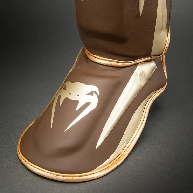 Venum Elite Shin Guards - Dark Brown - Image 4