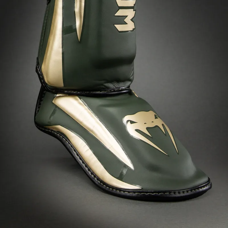 Venum Elite Shin Guards - Khaki - Image 4