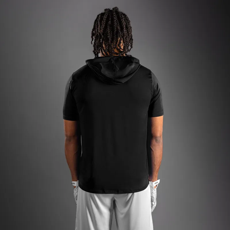 Venum Elite Short Sleeve Dry-Tech Hoodie - Black - Image 5