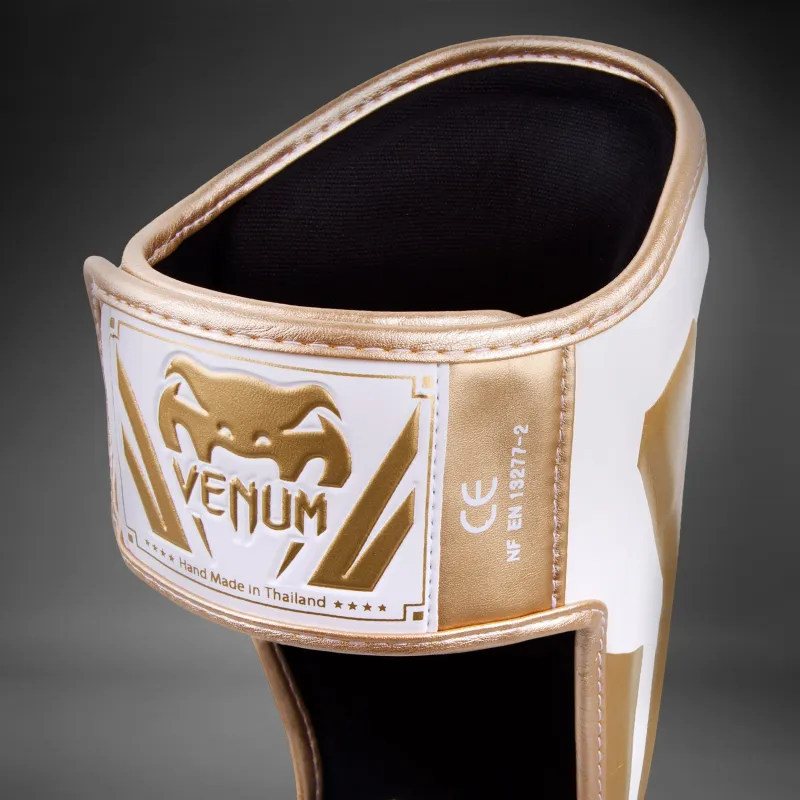 Venum Elite Standup Shin guards - White/Gold - Image 2