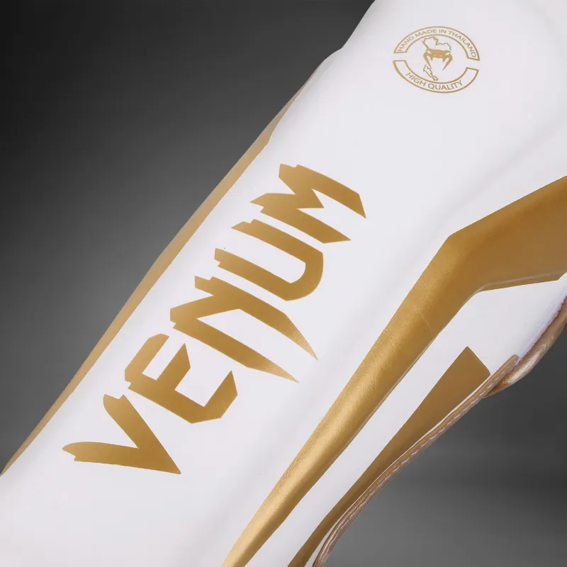 Venum Elite Standup Shin guards - White/Gold - Image 3