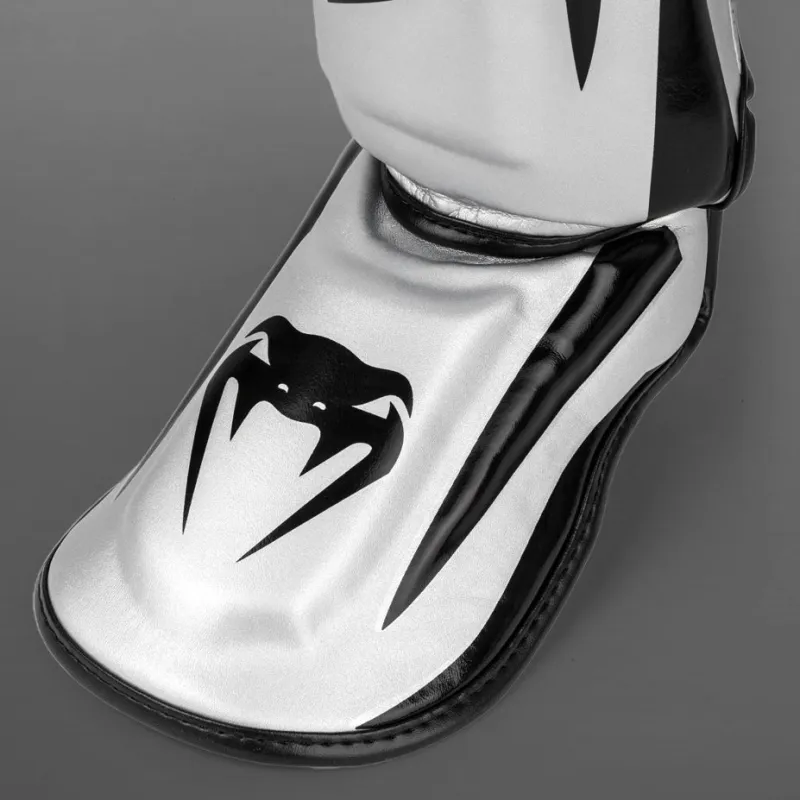 Venum Elite Standup Shinguards - Silver/Black - Image 4