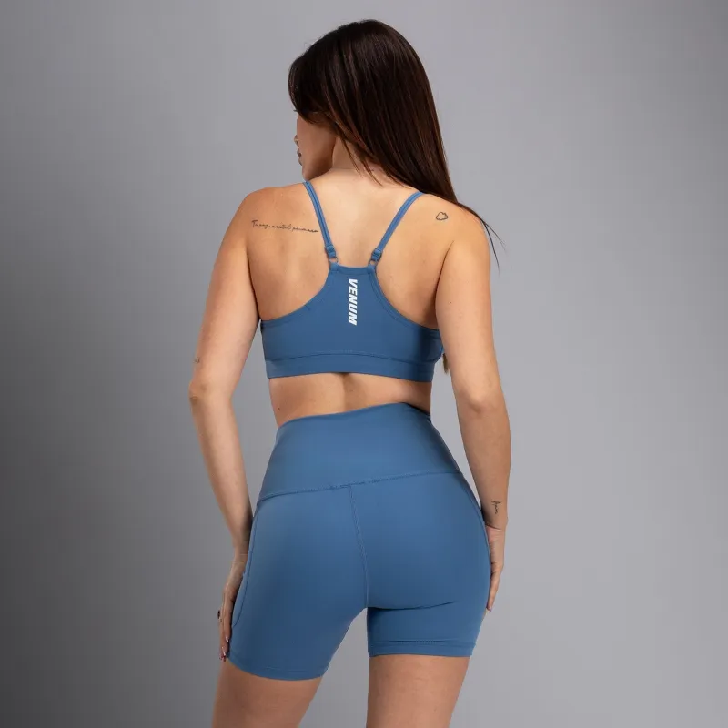 Venum Essential Women's Low Impact Sports Bra - Storm Blue - Image 4