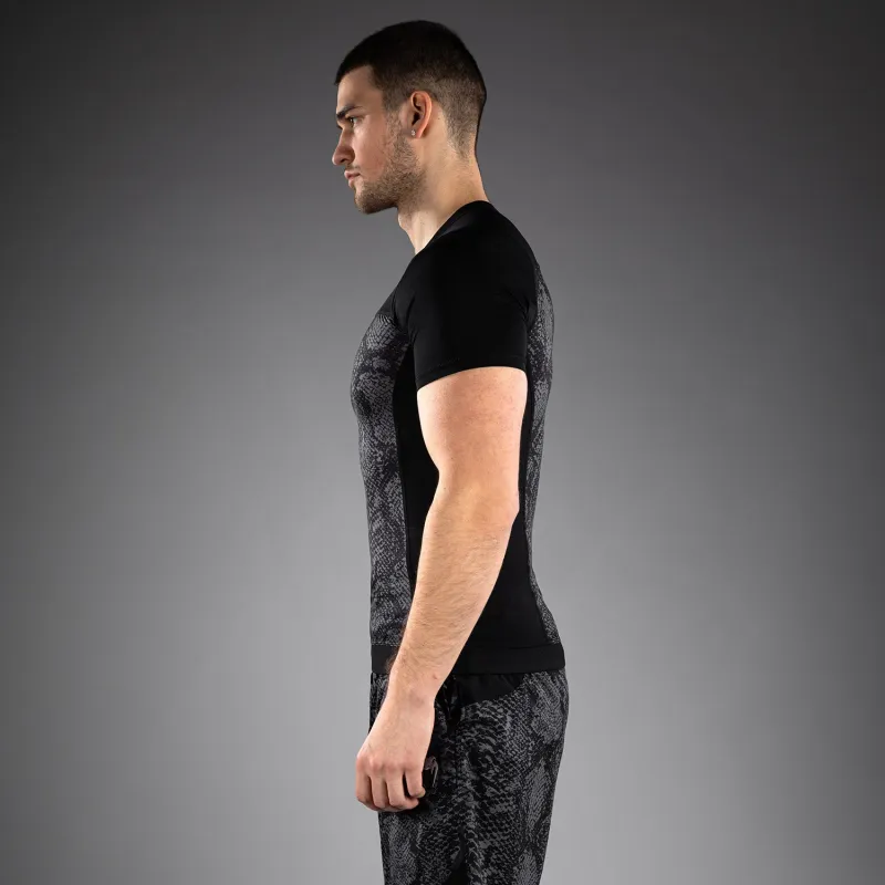 Venum G-Fit Scales Short Sleeve Rashguard - Black/ Charcoal Grey - Image 2