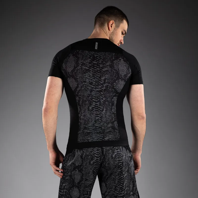 Venum G-Fit Scales Short Sleeve Rashguard - Black/ Charcoal Grey - Image 3