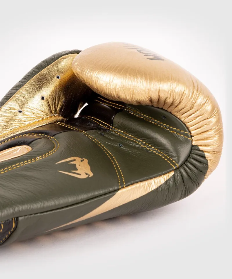 Venum Hammer Pro Boxing Gloves Velcro - Khaki/Gold - Image 5