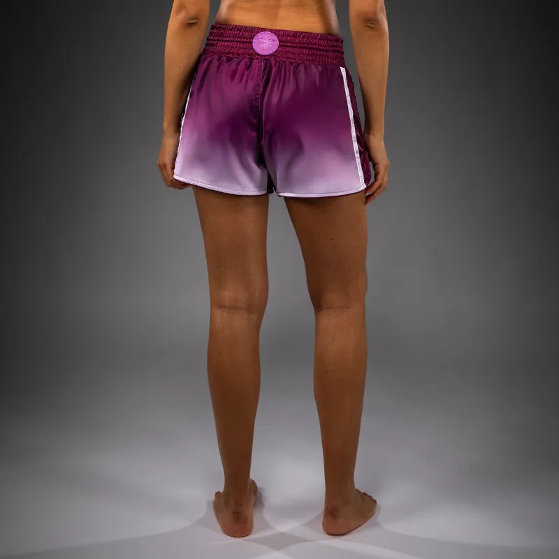 Venum Iris Muay Thai Shorts - Plum/white - Image 2